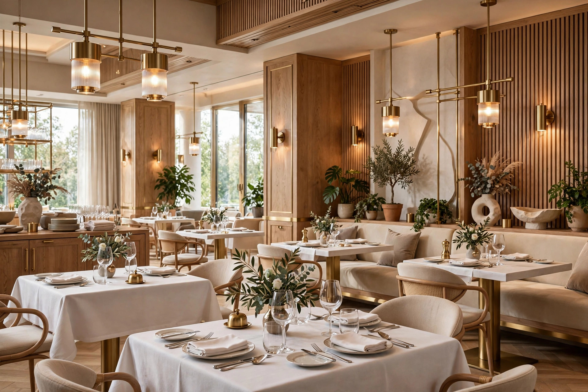 Fine dining restaurant interior